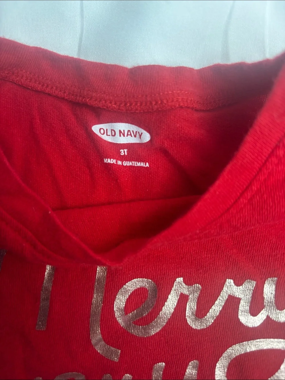 Toddler Girls’ Long Sleeve Shirt. Old Navy. “Merry Everything & Always” Size 3T
